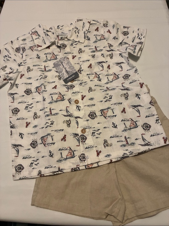 Tommy Bahama Other - Tommy Bahama White Nautical Print Button-Down Shirt